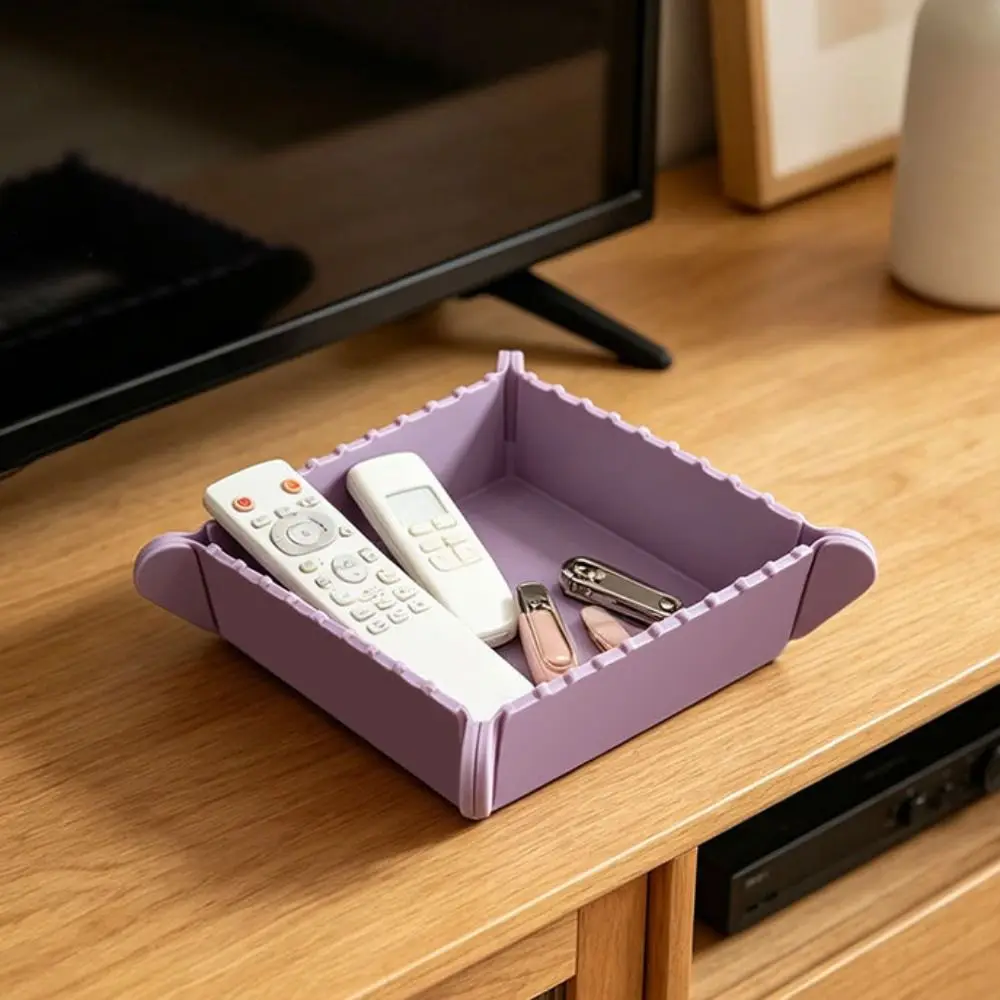 Silicone Heat Insulation Pad Non-slip Anti-scald Magnetic Storage Box Multifunctional Reusable Collapsible Snack Tray Cooking
