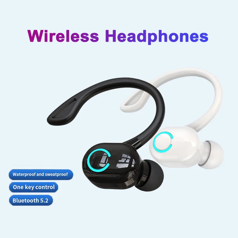 Wireless Bluetooth Earphones  Ear Hook Type Low Delay Noise Reduction Single Ear Sports Business Wireless Headset