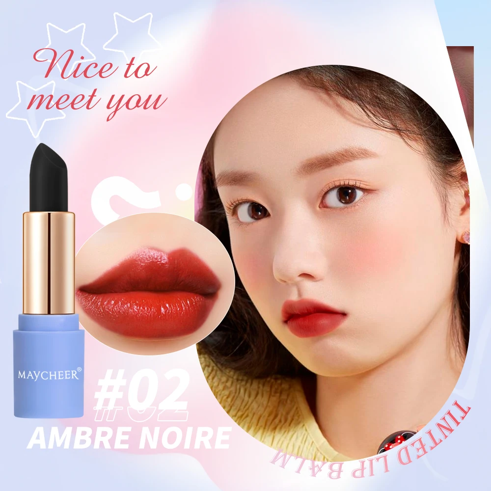 MAYCHEER Beauty Rossetto che cambia colore nero Balsamo per labbra all'acqua da donna Idratante Cambio di temperatura idratante