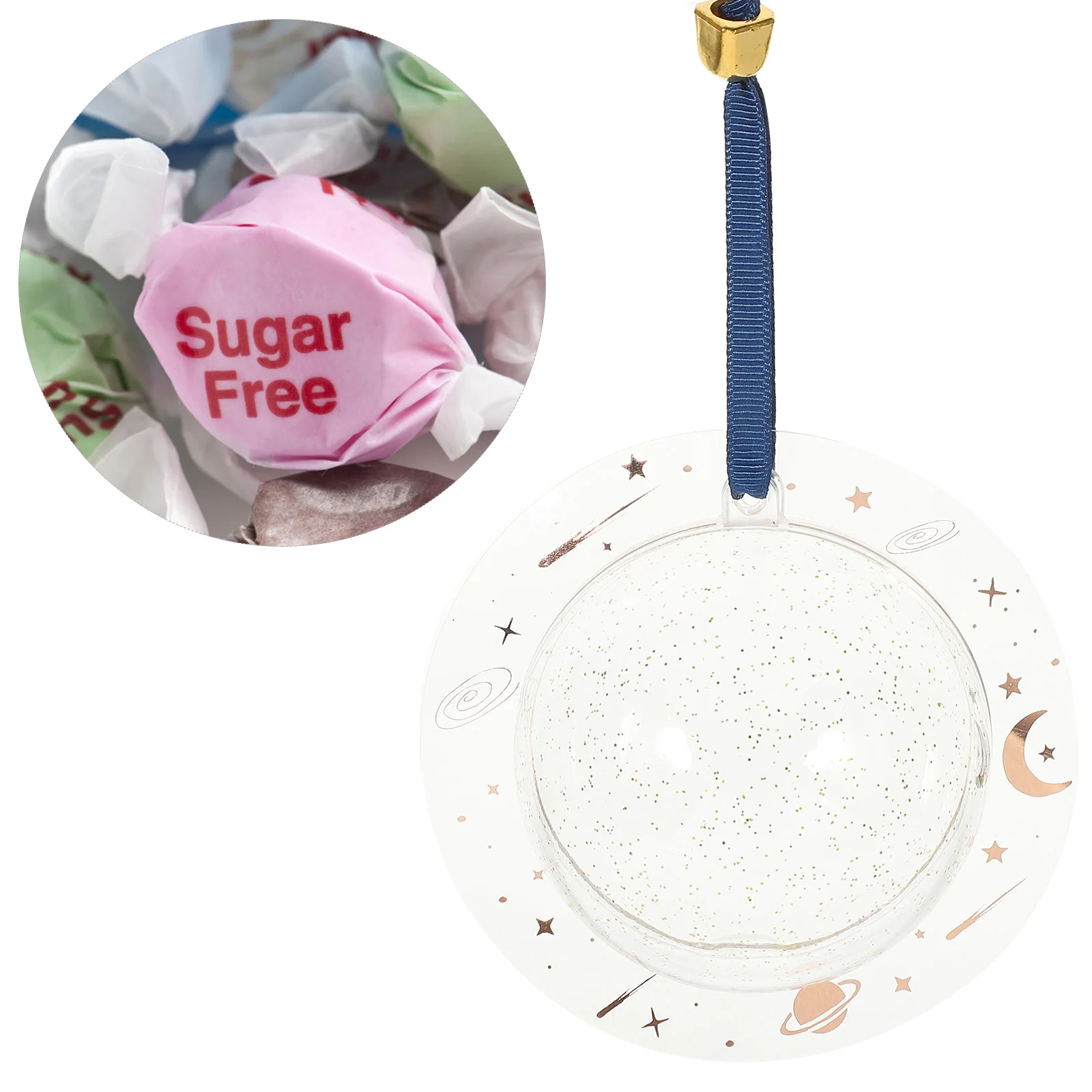 

2pcs Box 7.2cm Transparent Planet Shaped Plastic Material Wedding Party Favor Containers Gifts