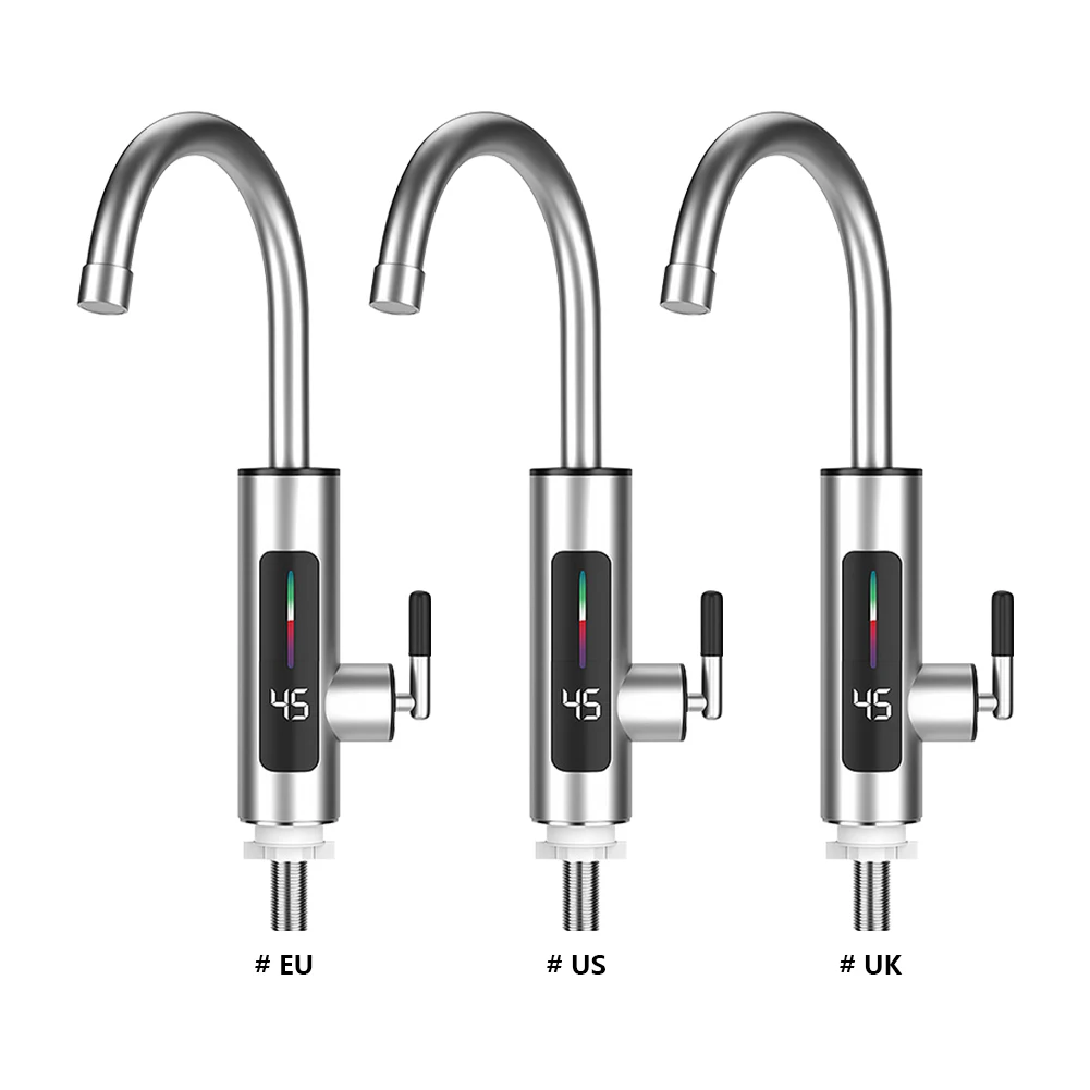 Electric Kitchen Instant Heating Faucet Hot Water Heater Faucet 3000W 220V Water Heater 360 Degree Rotation for Kitchen Bathroom