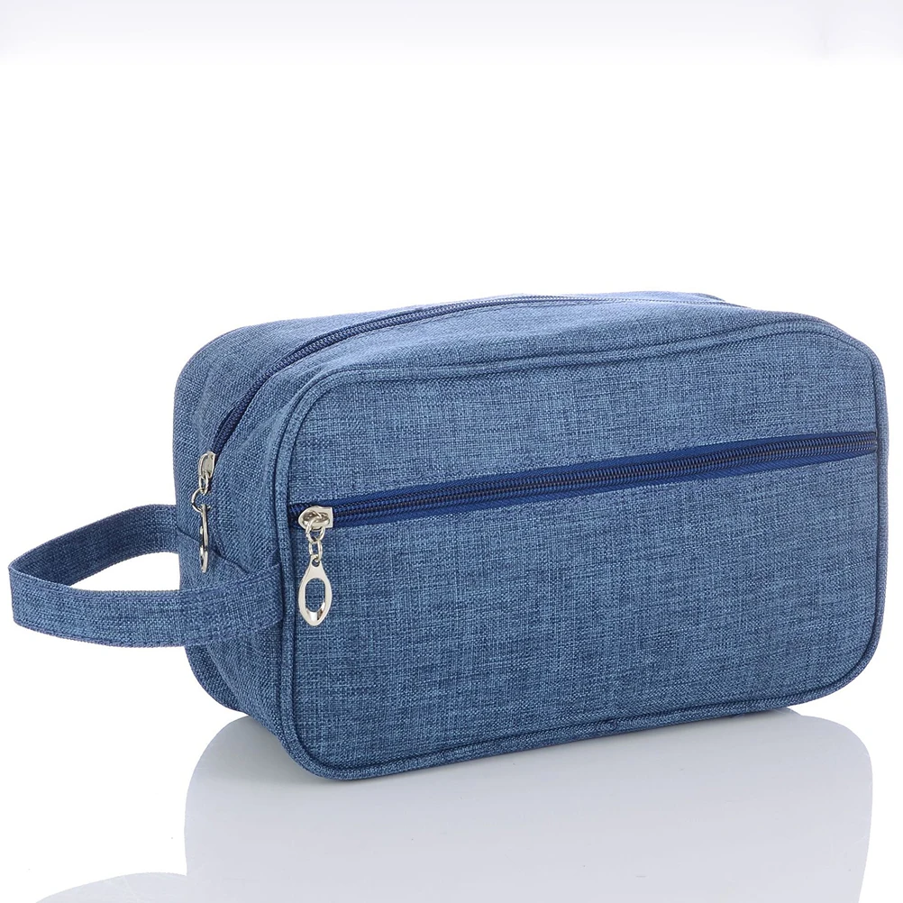 

1pc Waterproof Toiletry Bag Large Capacity Organizer Durable Nylon Storage Bag For Travel Business Vacation Outdoor Use