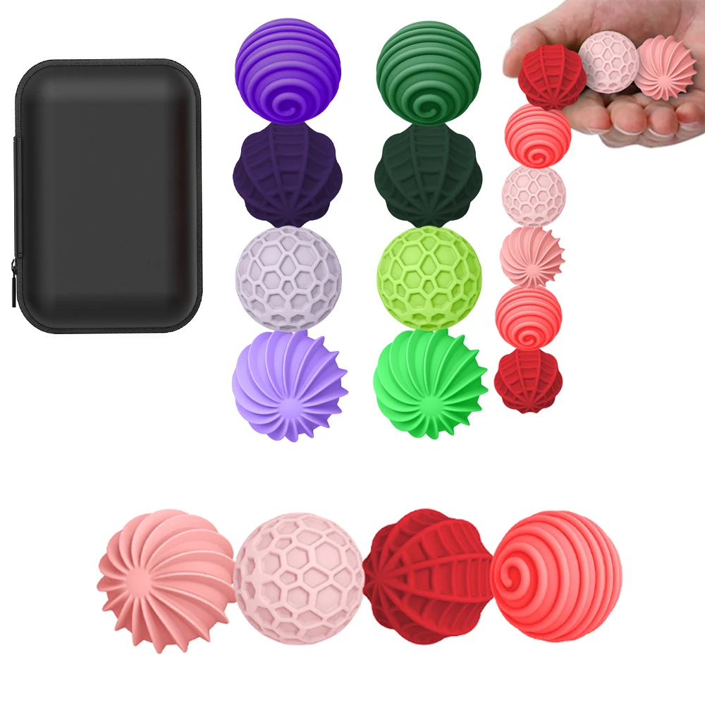 كرات مغناطيسية صغيرة من السيليكون ألعاب متململة للبالغين ألعاب حسية لليد مكتب مكتب السفر الاسترخاء المراهقين متعة هدية 8 قطعة