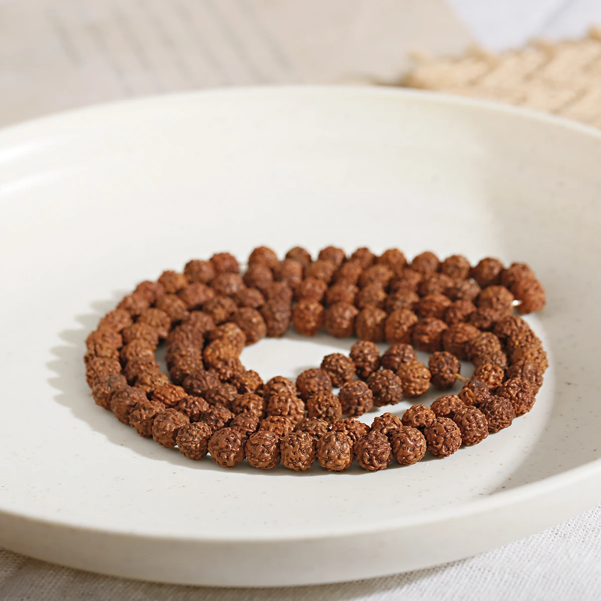 Natural Rudraksha Bodhi Beads 108 6/8/10/12MM Beads DIY Making Bracelets Long Necklace Prayer Buddhist Meditation Jewelry