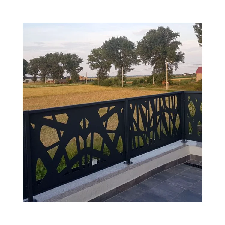 التخصيص قطع الليزر ديكور الفن الحديد المطاوع معدن الجدار الداخلي درابزين الدرج داخلي ديكور درابزين الدرج المعدني #3