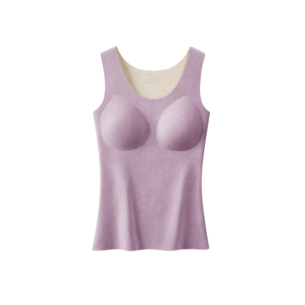 Women Seamless Polyester Vest Sleeveless Thermal Undergarment Designed for Daily Warmth in Spring Autumn and Winter Months