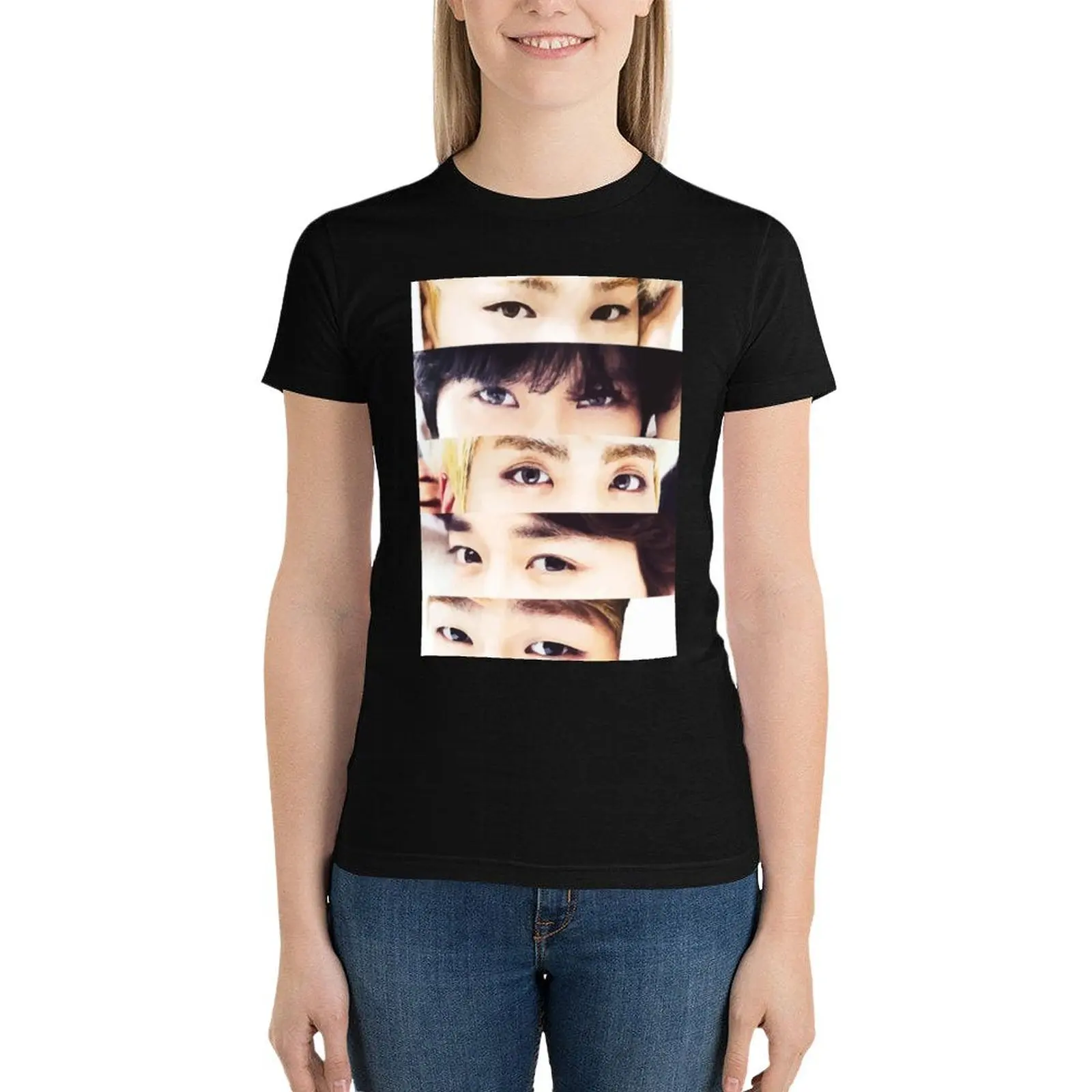 Shinee - Eyes T-Shirt female summer top Women t-shirts