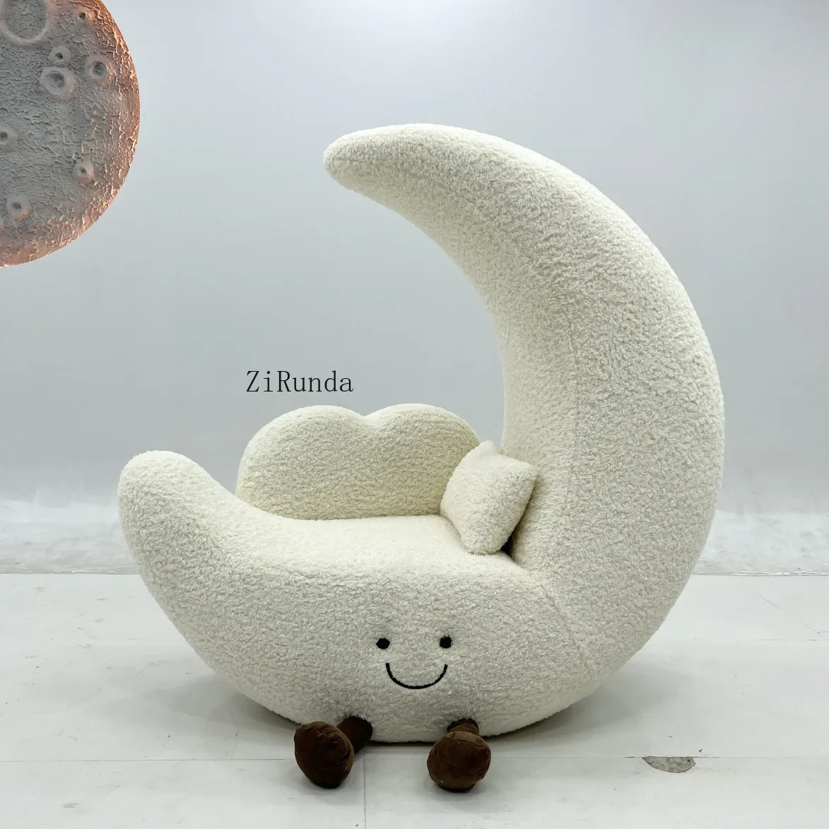 

Cream Wind Moon Sofa Chair Light Luxury Household Living Room Balcony Simple Modern Single Chair