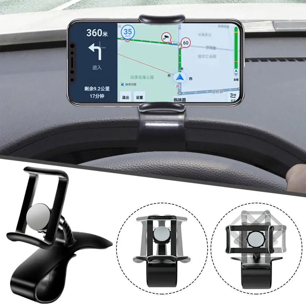 

Car Mobile Phone Holder Easy Clip Mount Stand Panel GPS Dashboard Multi-Functional Universal Bracket Navigation Holder L1C6