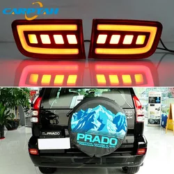 For Toyota Prado 120 03-09 FJ120 3-in-1 Functions 12V LED Bumper Light Brake Light Rear Fog Lamp Dynamic Turn Signal Reflector