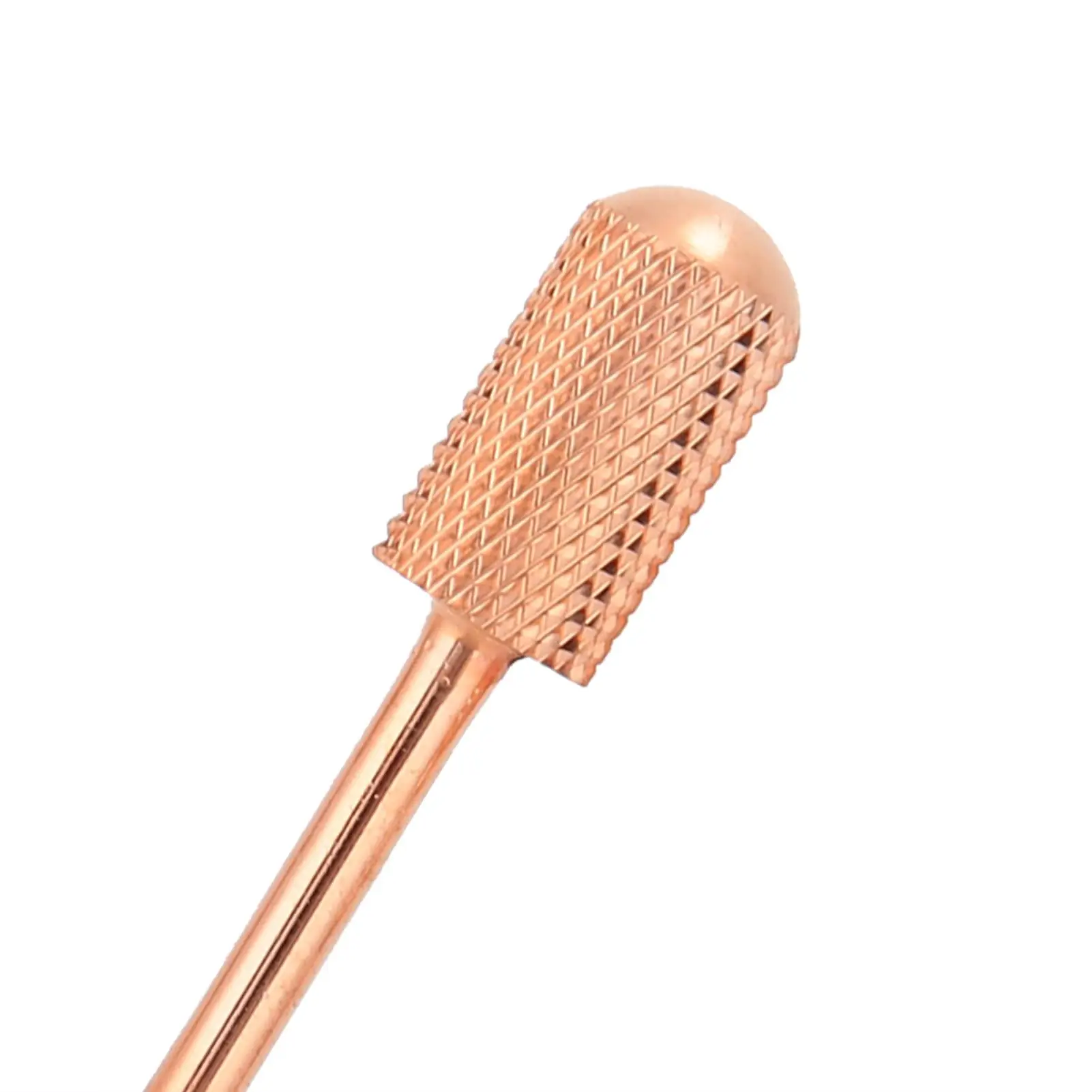 Set di punte per unghie in acciaio al tungsteno in oro rosa da 6 pezzi con strumento per Manicure con pennello antipolvere