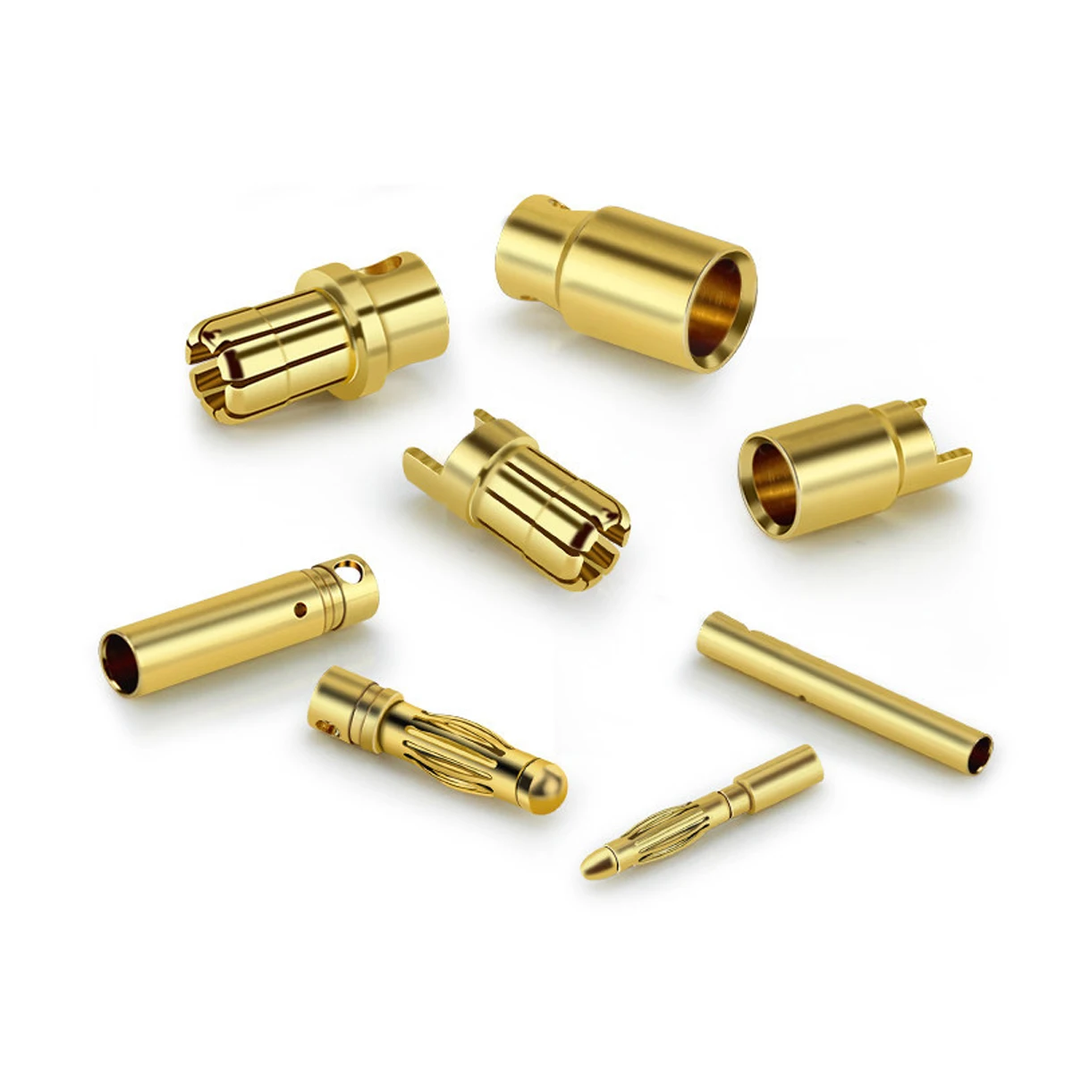 Gold Plated Bullet Banana Plug Connector 2.0mm 4.0mm 6.0mm 8.0mm Lantern Type Male Or Female for Motor ESC Electrical Testing