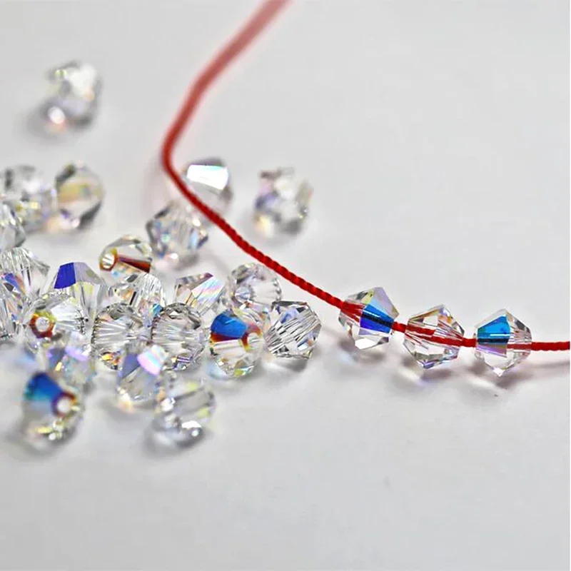 Different Size Clear Crystal AB Bicone Loose Beads For Jewelry Making DIY Beading Accessories 3MM 4MM 5MM 6MM 8MM