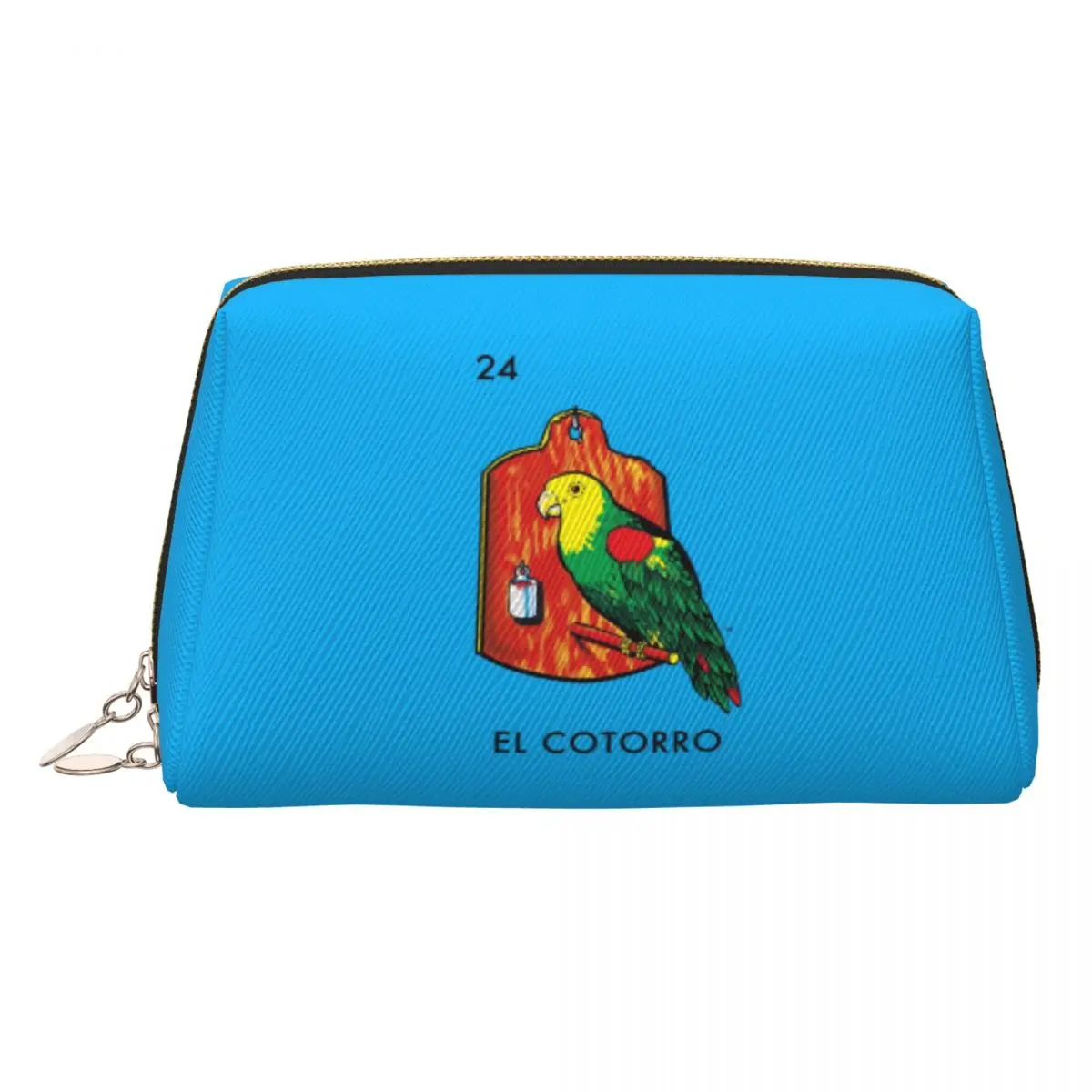El Cotorro periquito Loteria tarjeta mexicana Bingo lotería bolsa de cosméticos artículos de tocador para mujer organizador de maquillaje señora belleza almacenamiento Dopp Kit