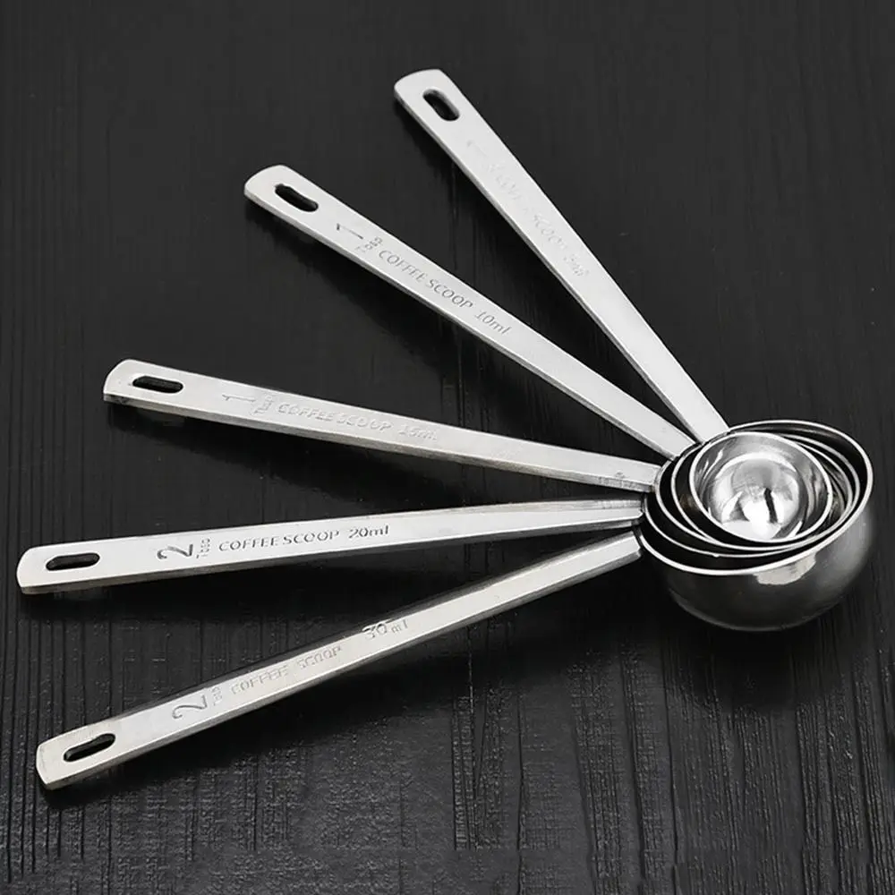 High-quality Stainless Steel Measuring Spoon Blending 5/10/15/20/30ML Powder Spoon Thicken Tablespoon Powdered Milk