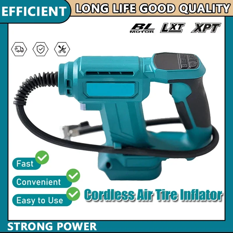 

Насос для накачивания шин Makita 18V, портативный автомобильный компрессор с цифровым дисплеем для беспроводного использования