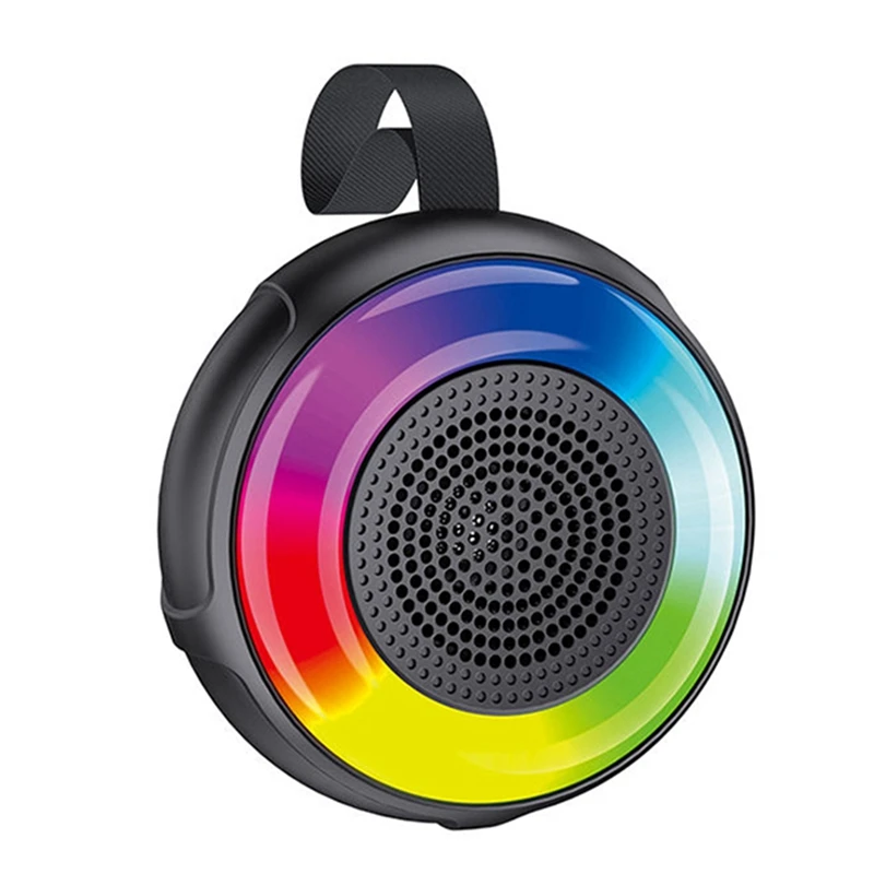Wireless Bluetooth Speaker Mini Portable RGB Colorful Subwoofer Surround Sound Speaker for PC Phone TV TF Card-A23U