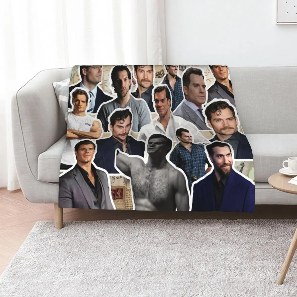 

henry cavill photo collage Throw Blanket Sofa Throw Giant Sofa Warm Designers Blankets