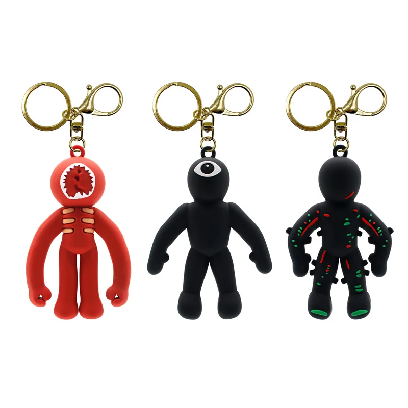 Game Friends The Doors Figure Keychain Horror Game Doors Character Ornaments Creative Gift Keyring Car Accessories