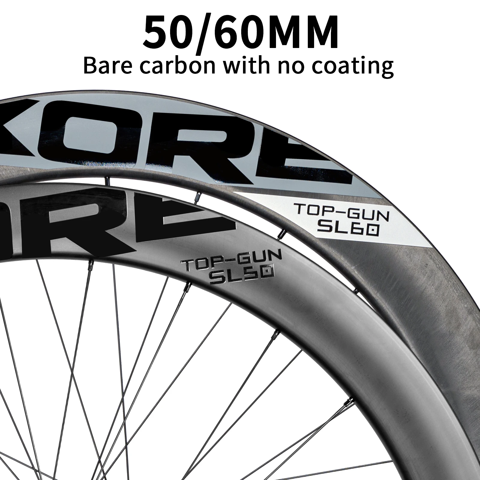 KORE Rennrad Laufradsatz 60T Titan Ratschennabe 38/45/50/60MM 700C T1000 Carbon Straße 24H Säule 2015 Straßenrennen Laufradsatz – Detail 16