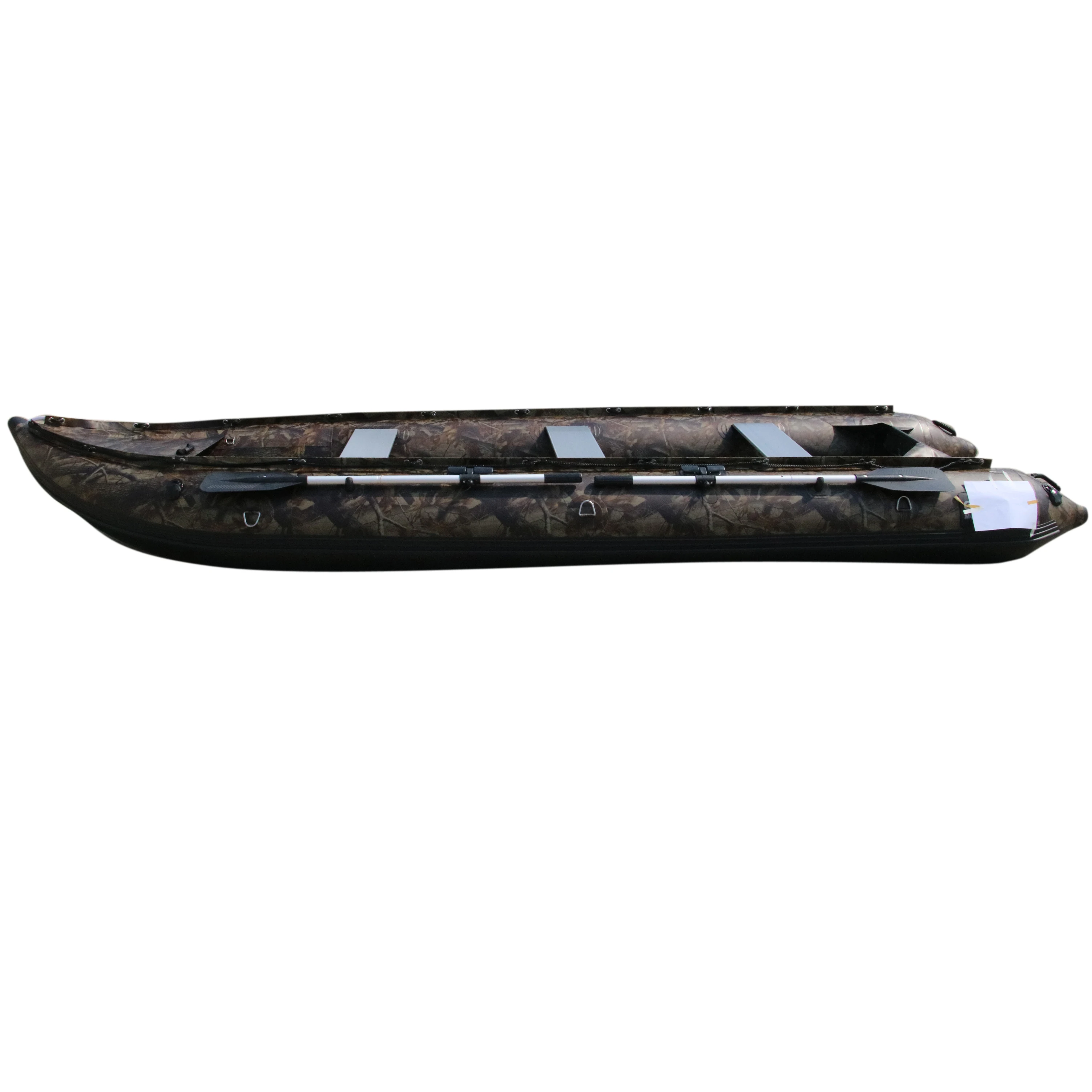 حار بيع قارب قابل للنفخ قارب مطاطي PVC دواسة القدم الصيد كاياك مع حامل قضيب الصيد #4