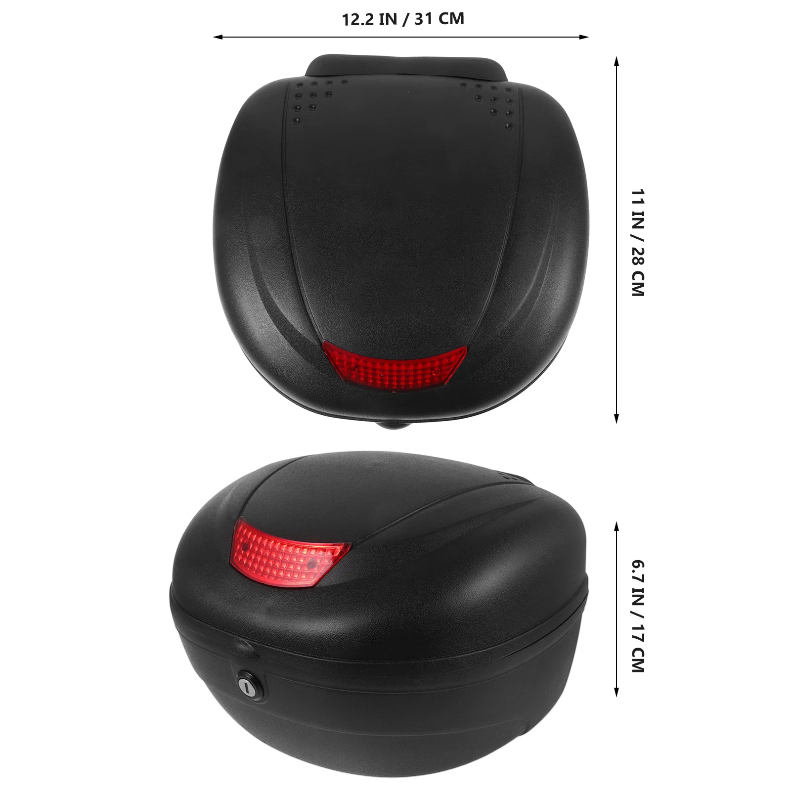 

Waterproof Motorcycle Trunk Rear Top Tail Case Reflective Design Spacious Storage Scooter Luggage Carrier Case Mount Accessories