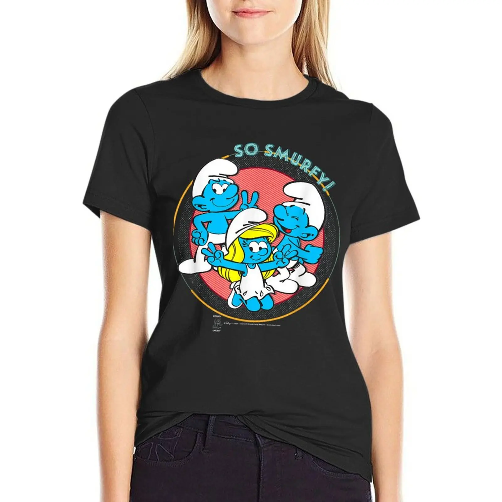 

Smurfette Jokey So Smurfey! T-shirt kawaii clothes summer tops t shirt for Women