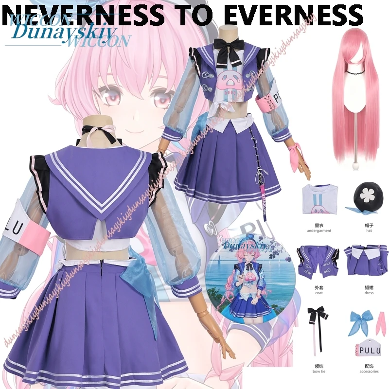 

Neverness to Everness Nanaly Same Style Cosplay Outfit Game NTE Wig Full Set Costume Halloween Pin badge Outfit