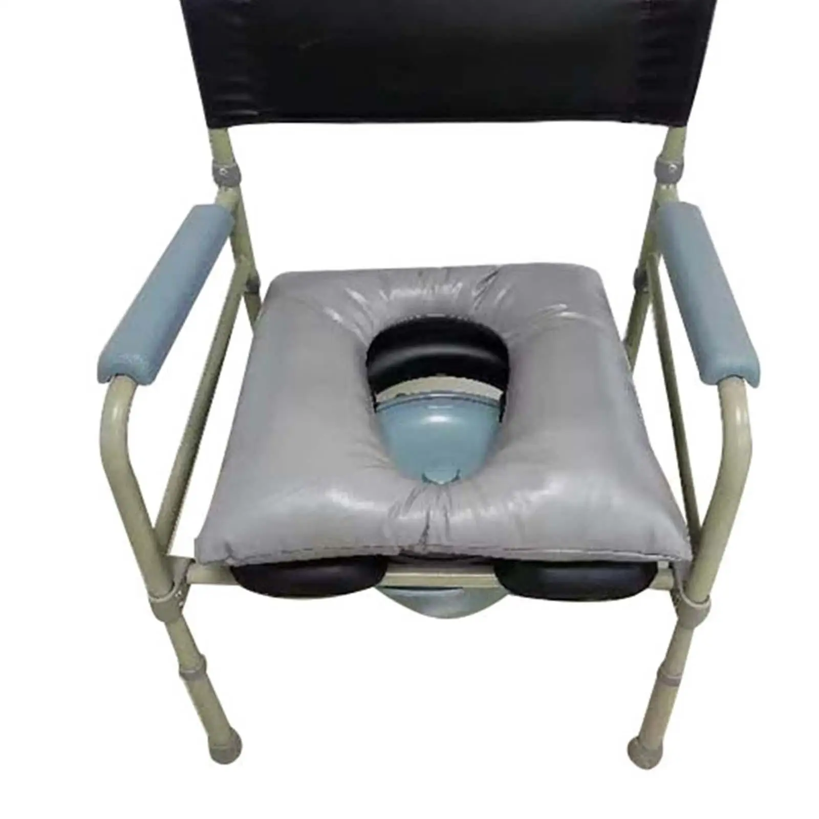 Ergonomic Commode Seat Cushion Thick PU Padded Toilet Chair Cover Universal Support for Seniors and