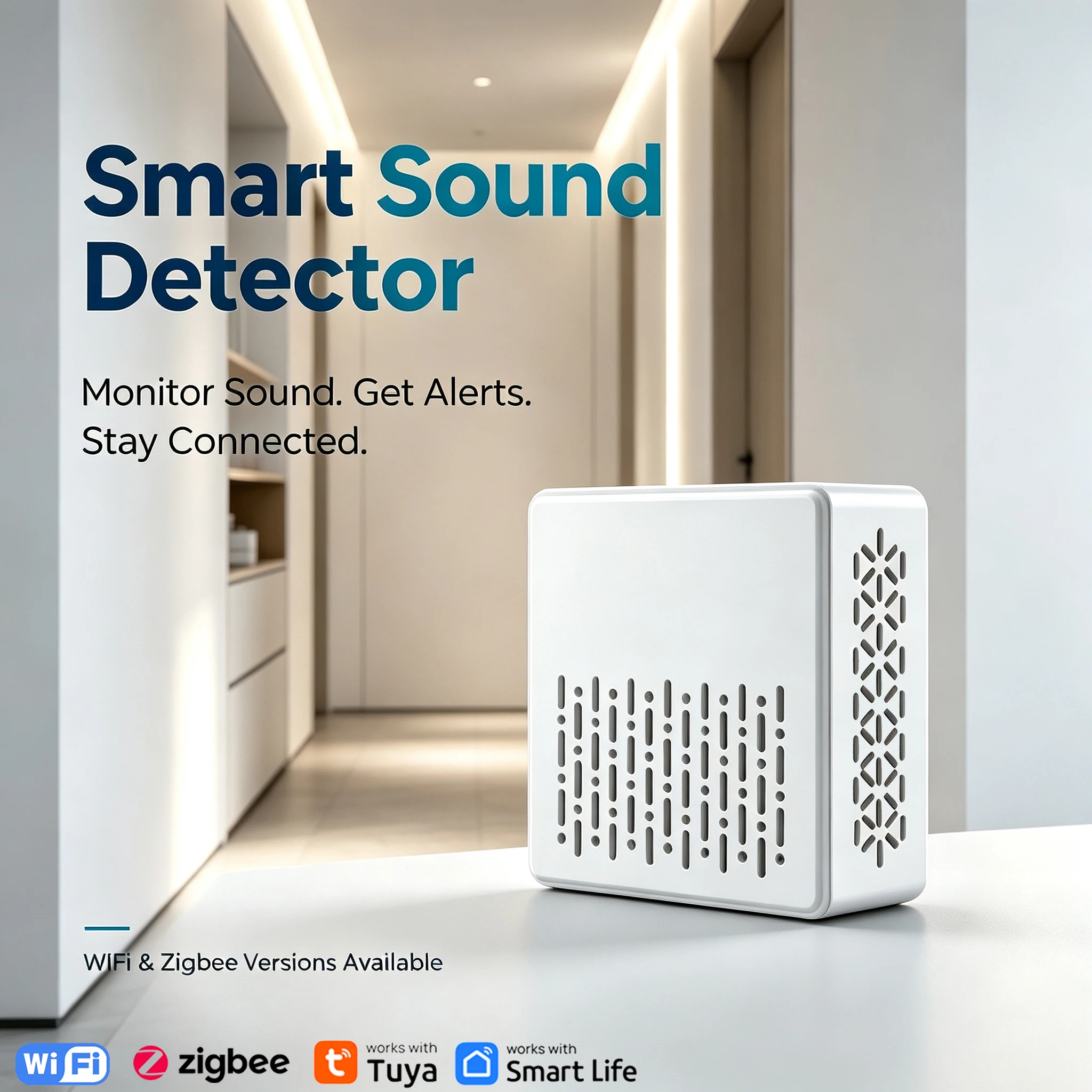 Wifi/Zigbee Tuya Geräuschpegelmesser Schallpegelsensor Umweltgeräuschdetektor Tester Smart Life APP Hausautomatisierungssystem – Detail 1