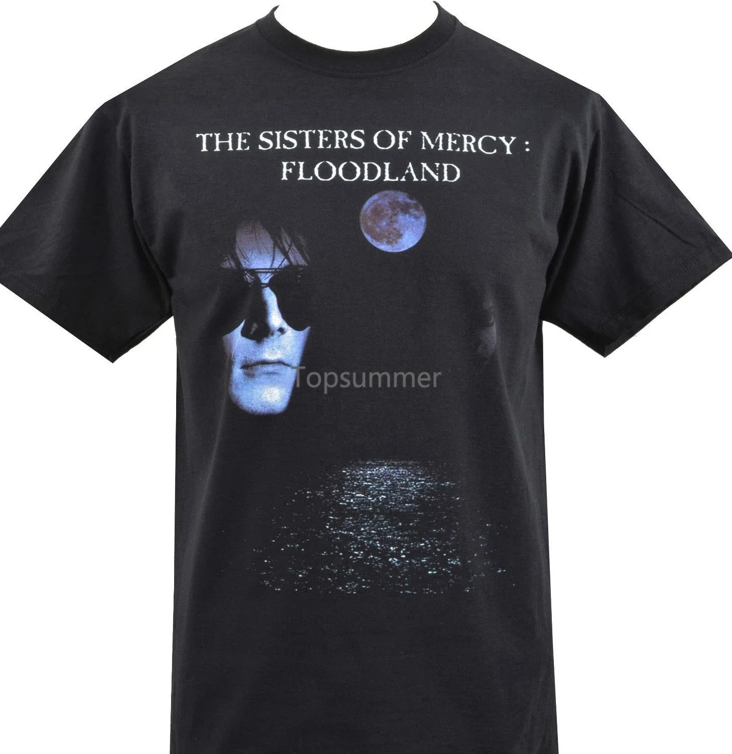 

Tshirt Hipster Cool O Neck Tops Mens Black T-Shirt Sisters Of Mercy Floodlands Gothic Rock Post Punk 1977 S 5Xl