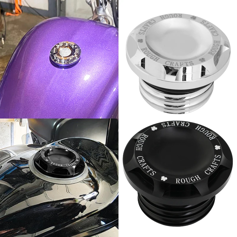 Motorcycle CNC Aluminum Rough Crafts Fuel Gas Tank Cap for Harley Sportster 883 1200 XL Touring Road King Softail Fat Boy Dyna