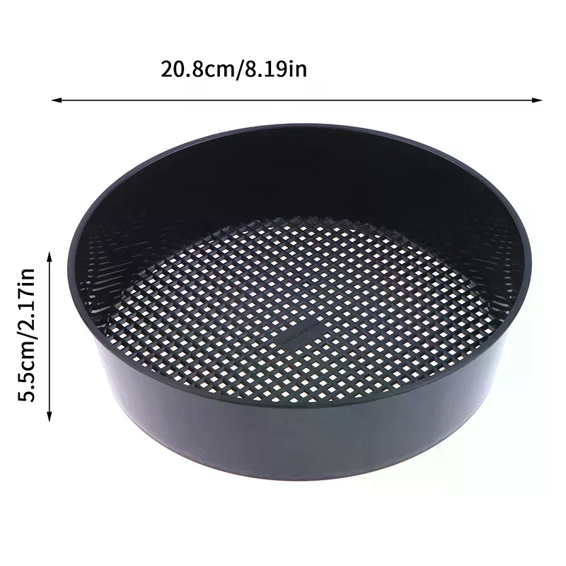 Plastic Soil Sieve Filter Mesh Round Soil Dirt Sifter For Soil Stone Sifting Filtration Home Garden Flower Plant Nursery Tools