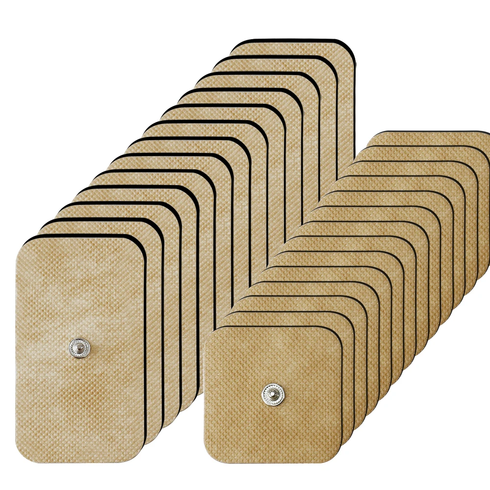 10/20pcs Physiotherapy Tens Electrode ​Pads Non-woven Fabric Replacement Pads for Eletric Muscle Stimulator Massager Brown Patch