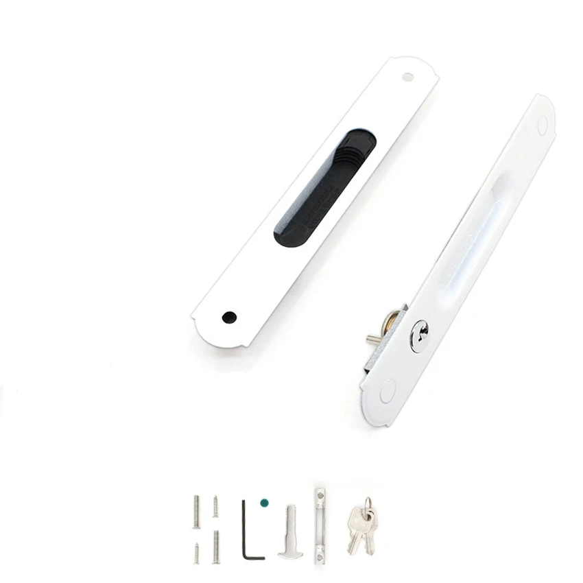 Stainless Steel Double-sided Sliding Door Hook Locks Sliding Glass Door Handle Hook Lock,Push/Pull Door And Window Lock Latches
