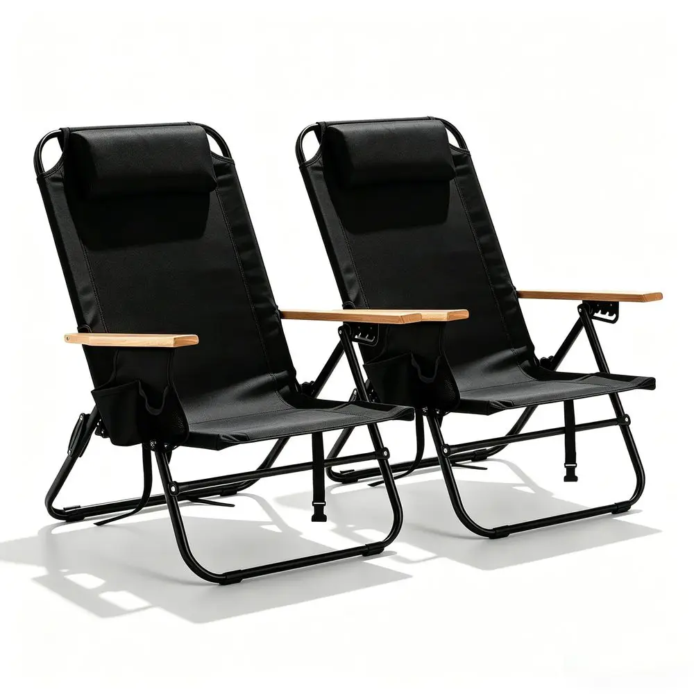 Pack Lightweight Portable Recliners Chair for Adults, Outdoor Lay Flat Folding Beach Chairs with 5 Positions, Backpack Beach Ch