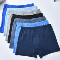 5PCS Comfortable Loose Cotton Boxer Briefs Panties Lingerie Underwear for Men Simple Mid Waist Shorts Underpants Men