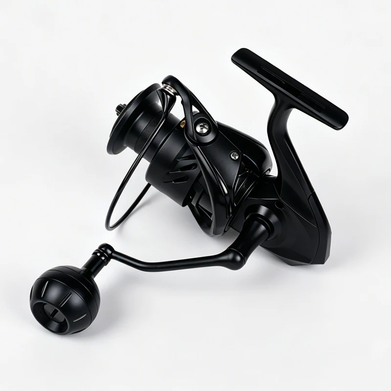 New Arrival 3000-10000 Spinning Reel  Packaging Large Line Capacity Saltwater Stream Use Carbon Metal 5.2:1