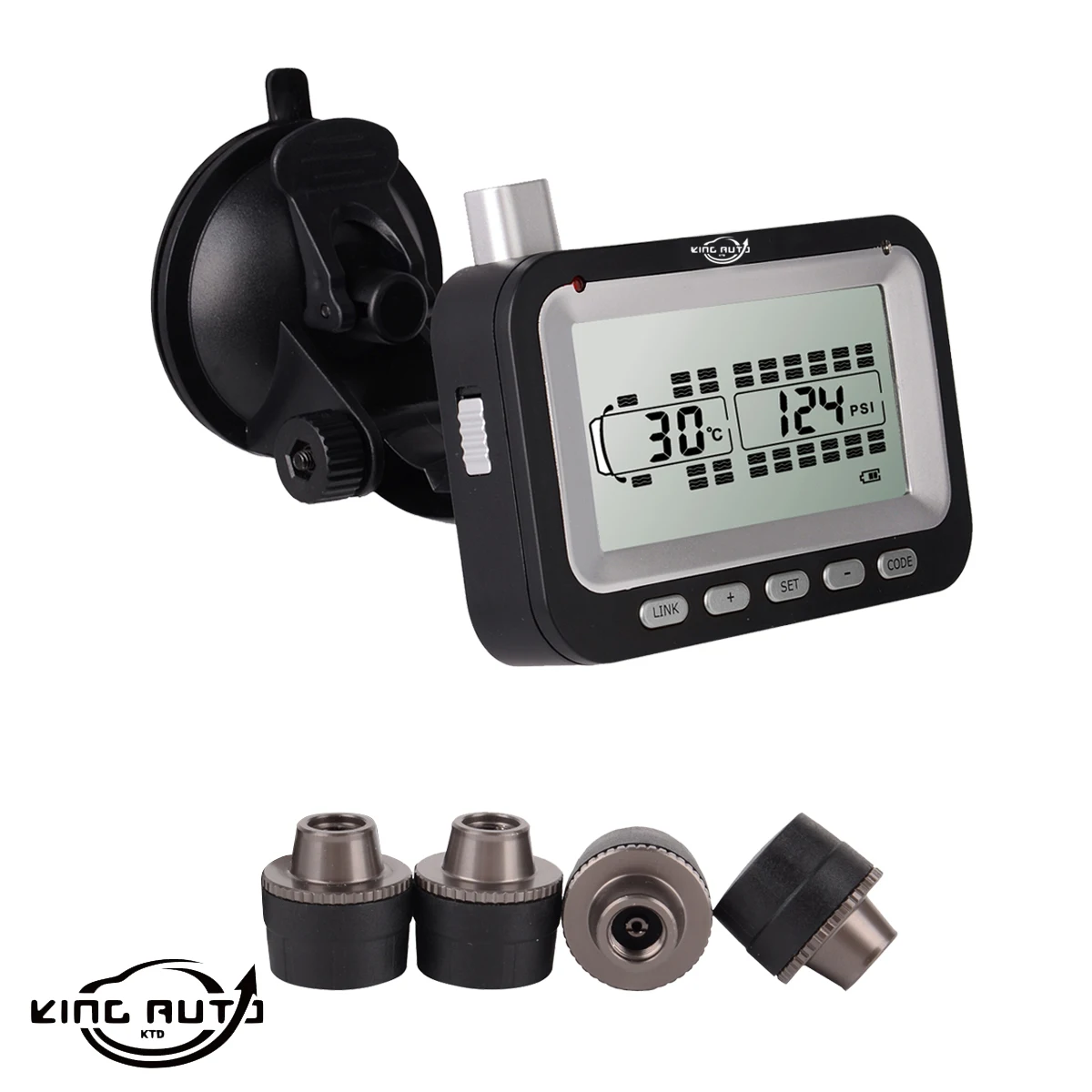 Tire Pressure Monitoring System TPMS (4) Sensors for Fifth Wheel, Car, Truck, SUV, Van, 4x4, Tractor Truck, RV, Camper or Traile