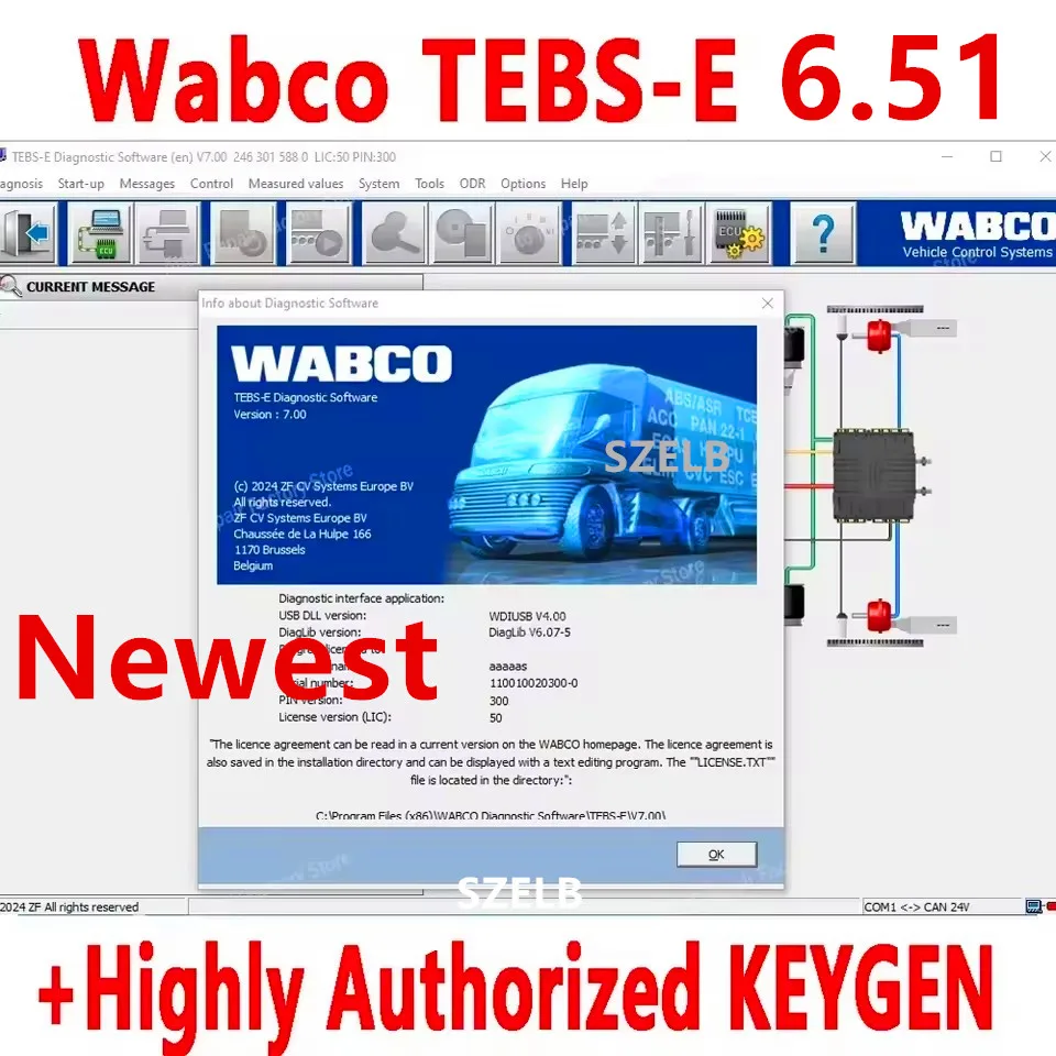 

2025 Latest FOR Wabco TEBS-E 6.51 Diagnostic Software Multi-langage+Highly Authorized keygen+Free installation