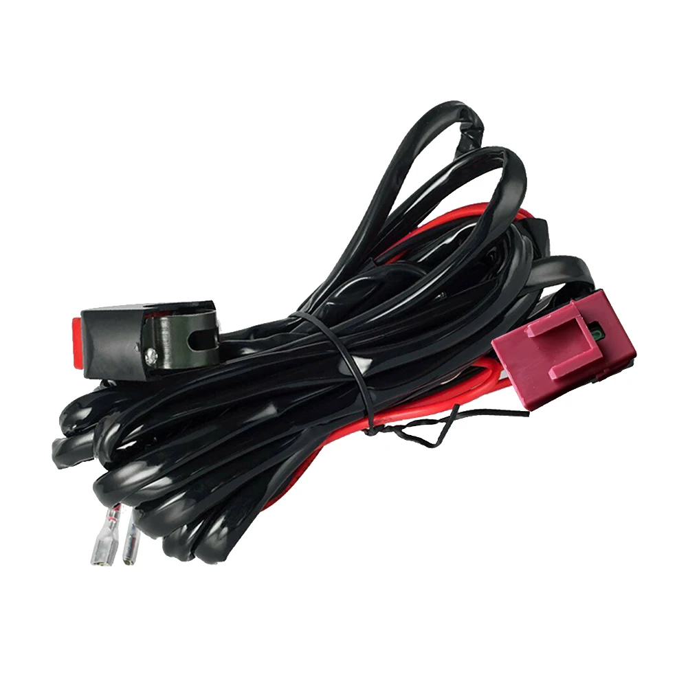 Motorbike Spotlight Cable Accessory Motorcycle Fog Light Wiring Harness DC 12V Headlights Spotlight Wire Cable Switch Kit