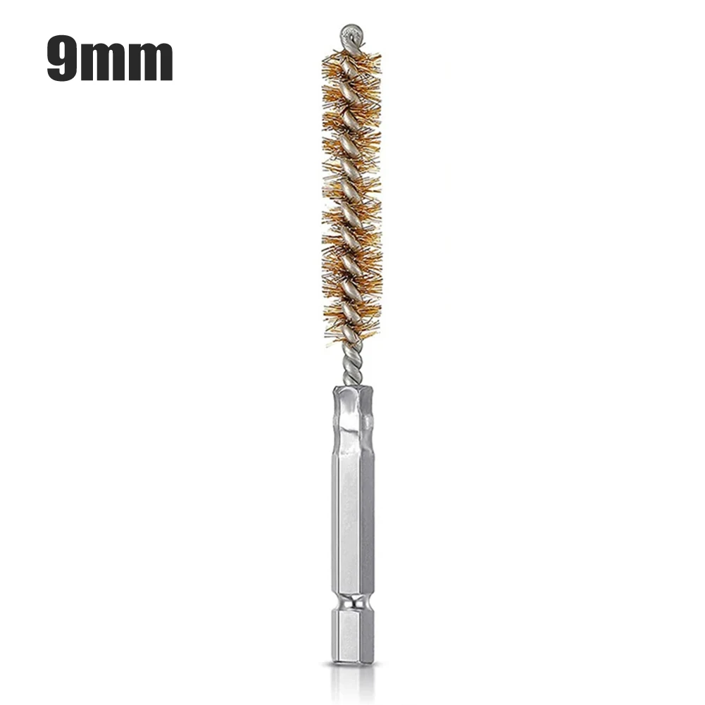 9mm-25mm Brass Wire Tube Machinery Cleaning Brush Rust Cleaner Polishing Tool For Automotive Manufacturing Processing Industry