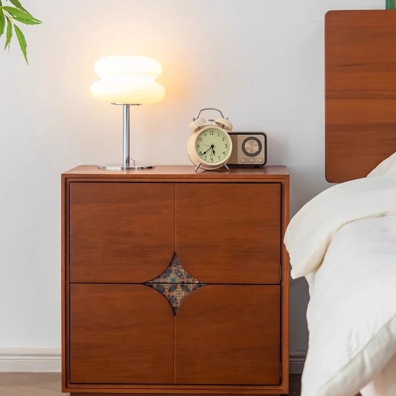 

Annua medium and ancient style multi-function card door floor TV cabinet solid wood module combination storage cabinet