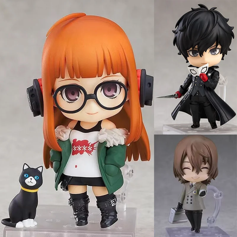 Set de Figuras Articuladas Q Version PERSONA 5: Akechi Goro, Amamiya Ren, Sakura, Futaba - Modelo de Juego, Muñeco Coleccionable, Juguete de Regalo para Fans del Anime