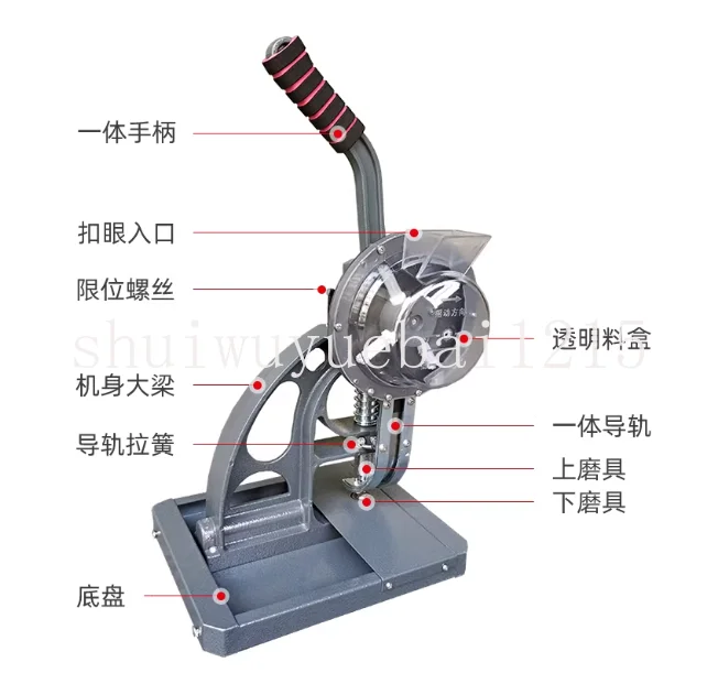 NEW Portable Semi-automatic Eyelet Machine , advertising cloth inkjet button machine, 5.5/6/8/10/12mm optional