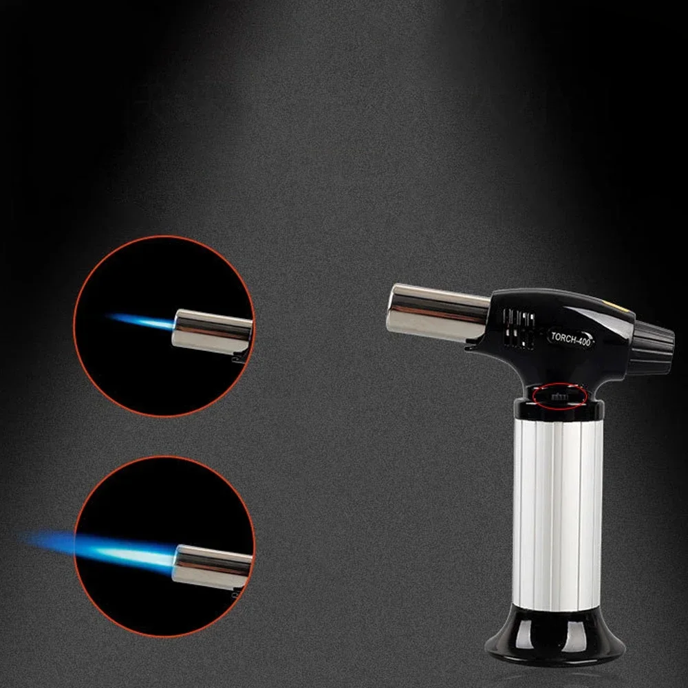 Kitchen Welding Torch Lighter Jet Flame Gun Gas Lighters Outdoor BBQ Cooking Jewelry Invertible Windproof Ignition Spray Gun