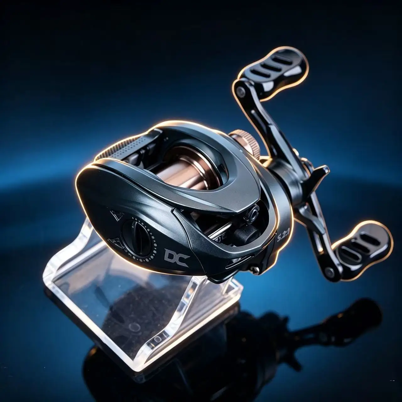 FISHINFANS C1DC Baitcasting Reel 7.0:1 164g Ultra-Light 5KG Drag Low Profile Fishing Reel