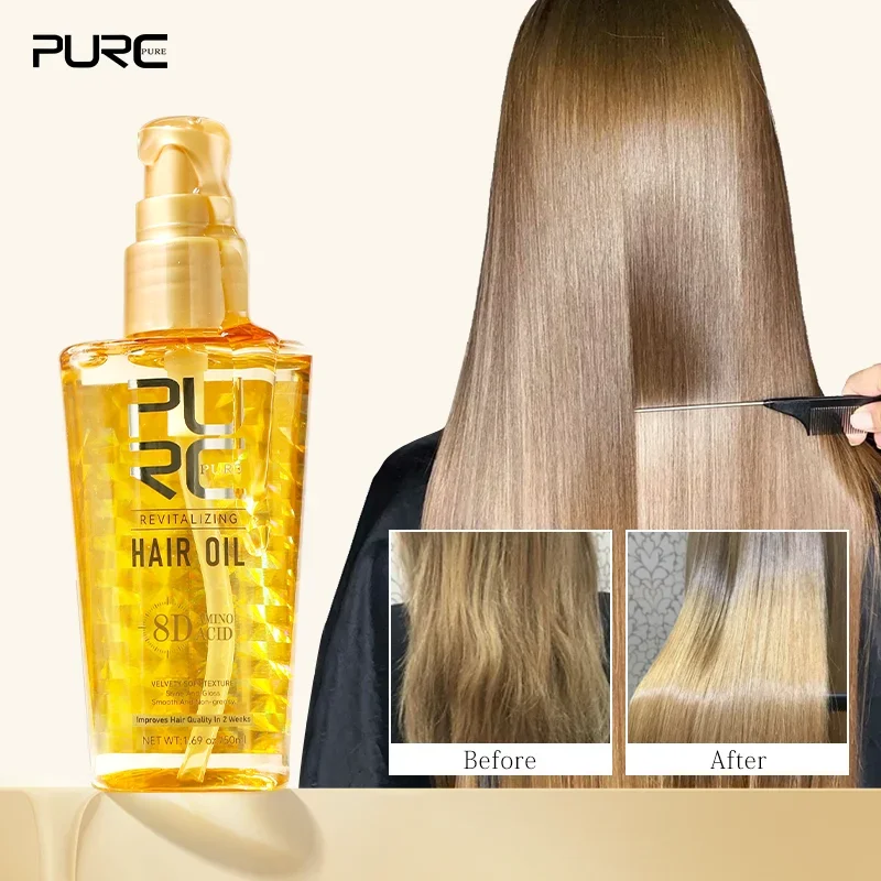 قناع الشعر PURC Batana ومجموعة الزيوت الأركان الأساسية إعادة النمو السريع تغذي تنعيم إصلاح لعلاج تساقط الشعر المجعد الجاف التالف