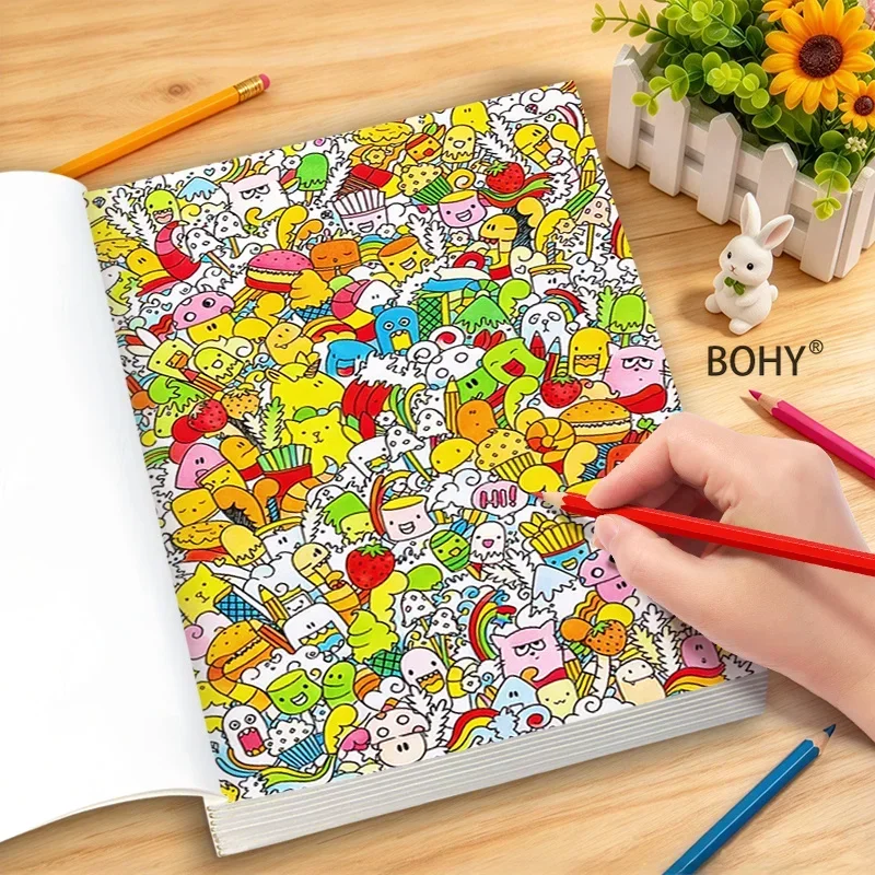 1 Immersive Sketching and Coloring Drawing Book, 22 Pages, Adult Hand Drawn Stress Relief, Amateur Painting Enthusiasts Practice