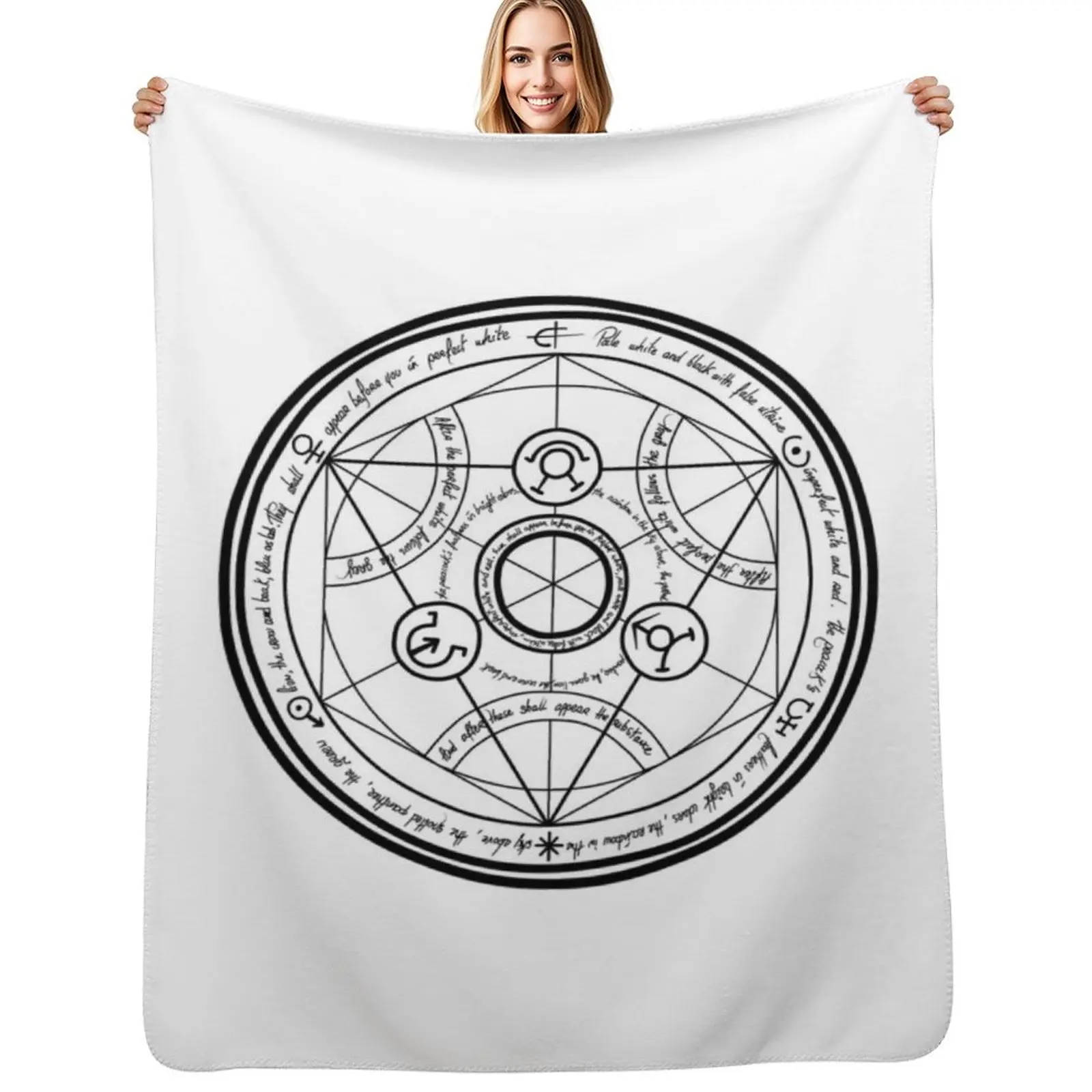 Fullmetal Alchemist Transmutation Circle Throw Blanket All Season Soft Lightweight Blanket for Home